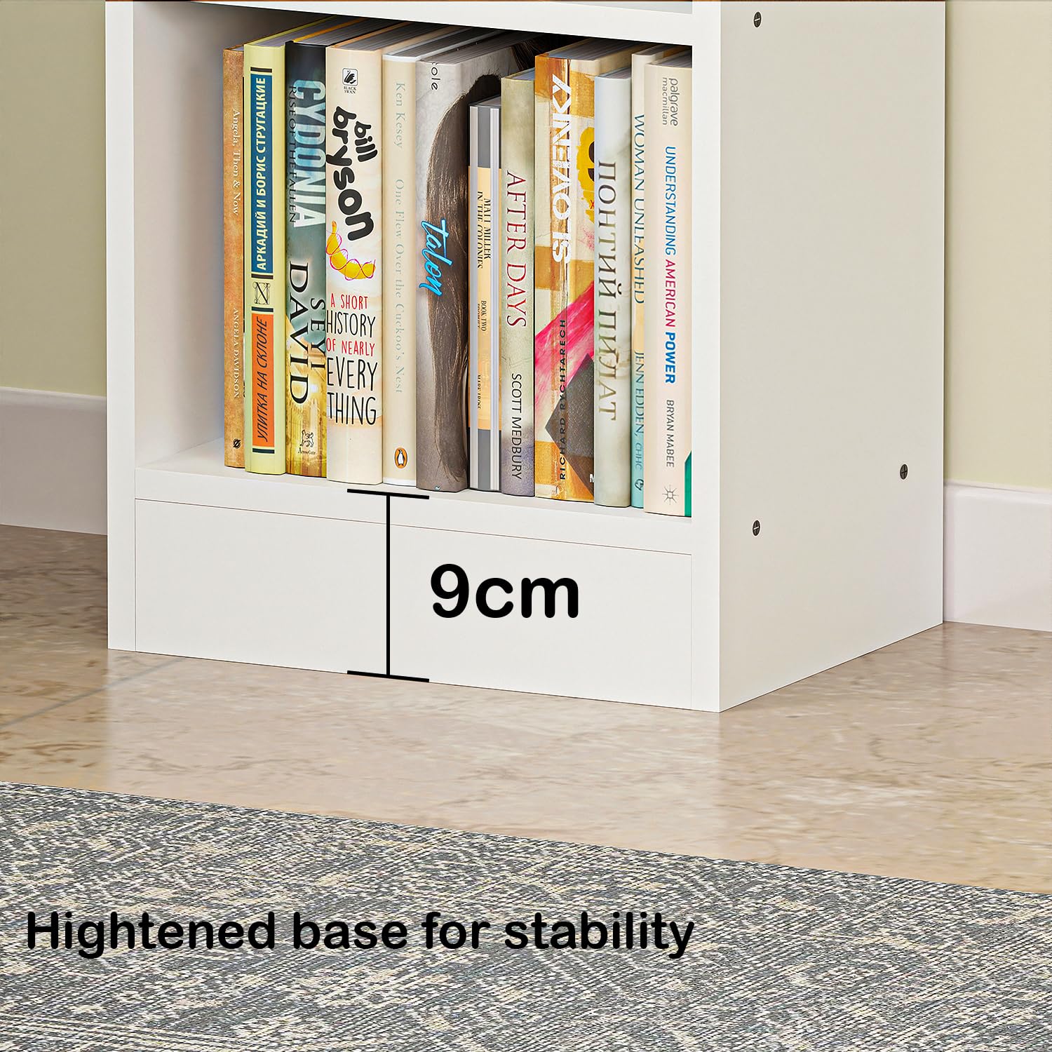 Lukzer 3-Layer Engineered Wood Multipurpose Rack &amp; Bookshelf – Light Oak, Oak, Brown, White, Wenge (MR-010, 90x33x24 cm)