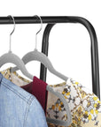 Lukzer Multi-Layer A-Frame Garment Rack – 5+1 Storage Shelves (Black, 150x100x39.5cm)