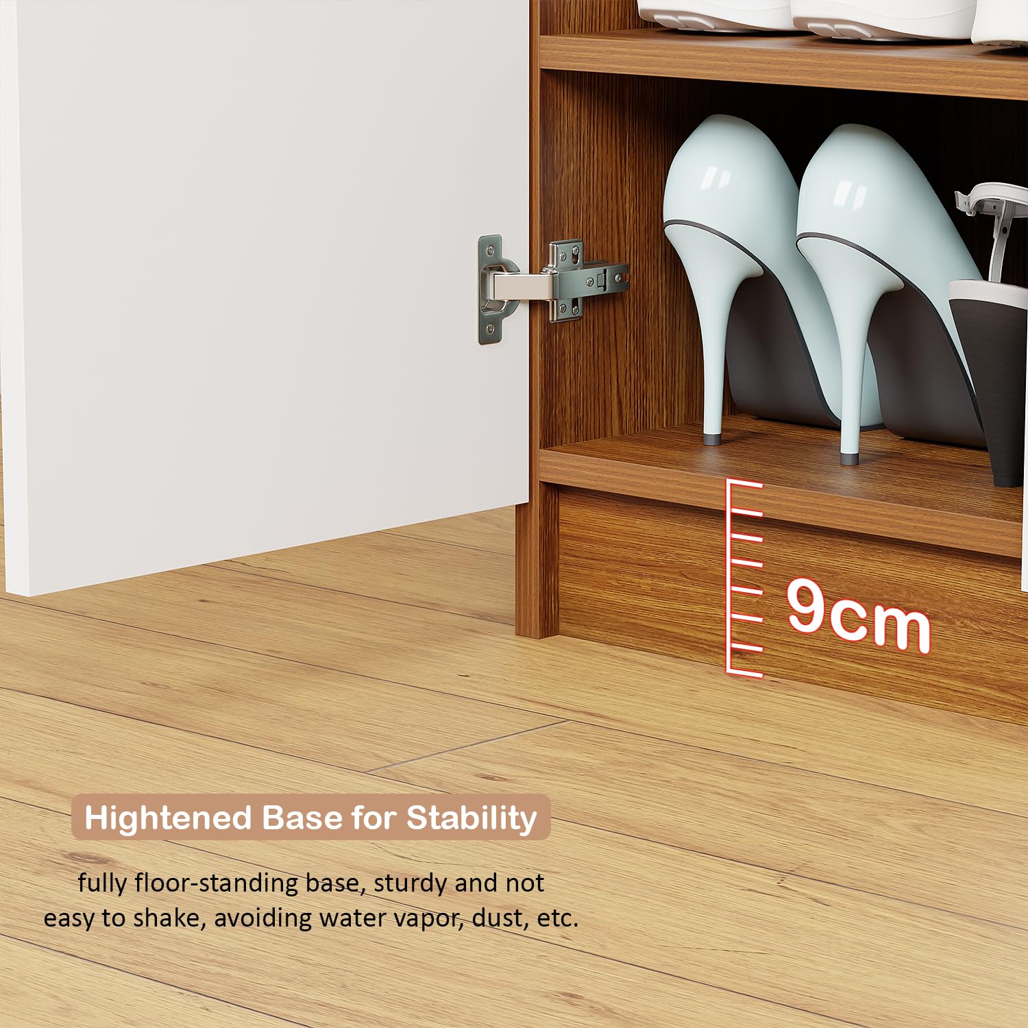 Lukzer 4-Layer Shoe Rack with Doors – Space-Saving Storage Organizer (Model: SR-003)