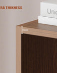 Lukzer 8-Shelf Engineered Wood Bookshelf & Open Display Rack – Dual Color (White & Oak Brown) | MR-009, 110x60x28 cm