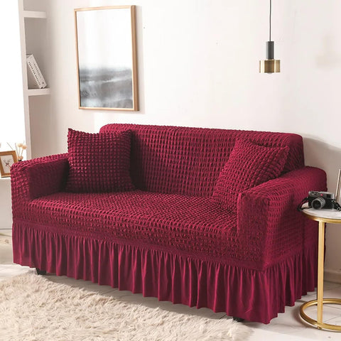 Bubble Sofa Cover (Wine Red)