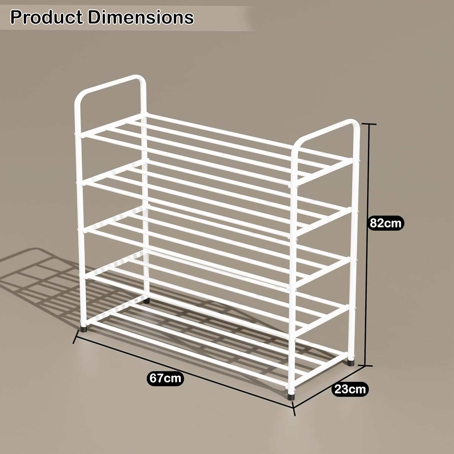 Lukzer Metal Shoe Rack &amp; Open Display Shelf – Durable Storage Organizer