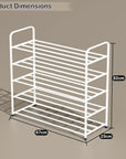 Lukzer Metal Shoe Rack & Open Display Shelf – Durable Storage Organizer