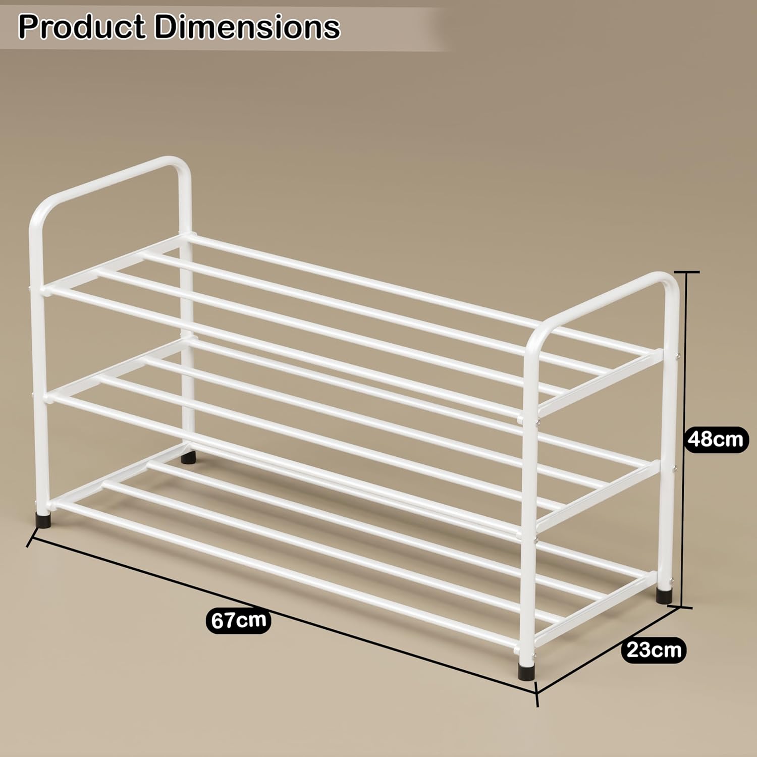 Lukzer Metal Shoe Rack &amp; Open Display Shelf – Durable Storage Organizer