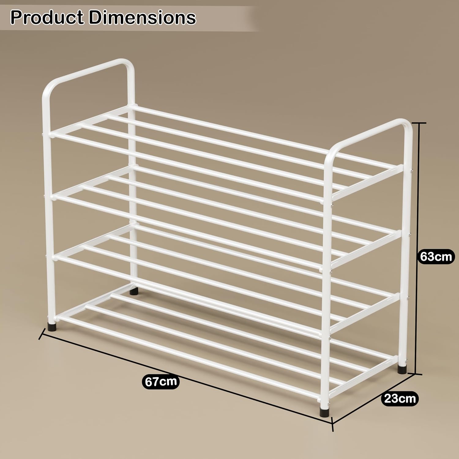Lukzer Metal Shoe Rack &amp; Open Display Shelf – Durable Storage Organizer