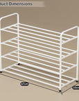 Lukzer Metal Shoe Rack & Open Display Shelf – Durable Storage Organizer