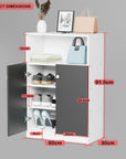 Lukzer 4-Layer Shoe Rack with Doors – Space-Saving Storage Organizer (Model: SR-003)