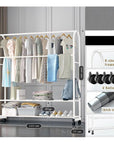 Lukzer Multifunctional Metal Garment Rack – A-Shape, 35x120x168cm (Gold/Black/White)