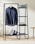 Lukzer Multi-Layer A-Frame Garment Rack – 5+1 Storage Shelves (Black, 150x100x39.5cm)
