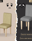 Jacquard Chair Covers (Pastel Dotted Stripe Pattern)