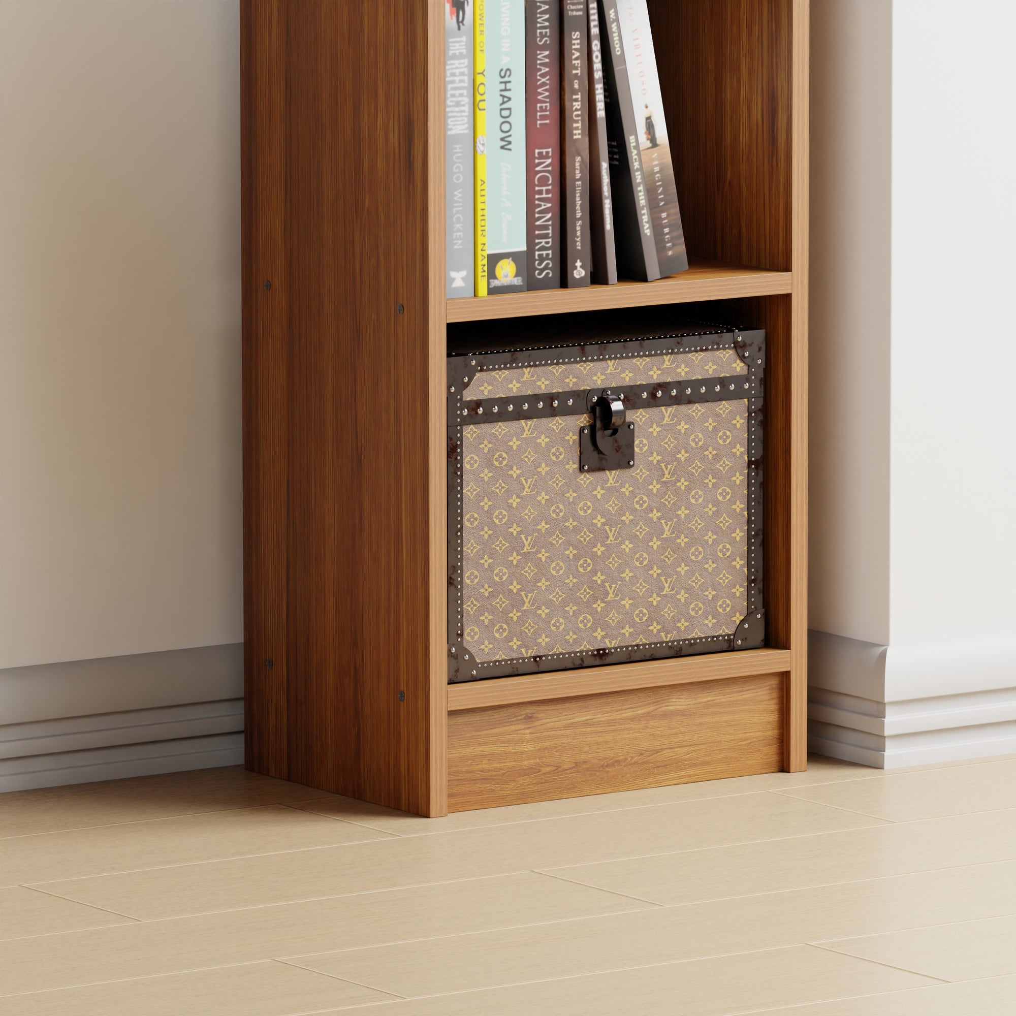 Lukzer 6-Layer Open Bookshelf &amp; Display Rack – Engineered Wood, White, Wenge, Oak, Brown, Light Oak, Lava, Mist, Charcoal, Ember (MR-005)
