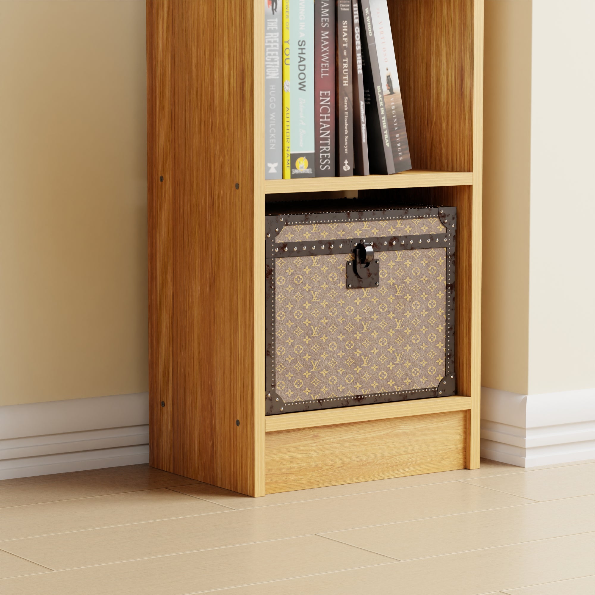 Lukzer 6-Layer Open Bookshelf &amp; Display Rack – Engineered Wood, White, Wenge, Oak, Brown, Light Oak, Lava, Mist, Charcoal, Ember (MR-005)