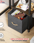 Lukzer Multipurpose Storage Rack – Metal Frame with Fabric Drawers (White/Oak Brown/Wenge, Model: MR-024)