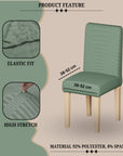 Jacquard Chair Covers (Pastel Dotted Stripe Pattern)