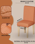 Jacquard Chair Covers (Pastel Dotted Stripe Pattern)