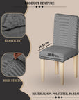 Jacquard Chair Covers (Pastel Dotted Stripe Pattern)