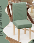 Jacquard Chair Covers (Pastel Dotted Stripe Pattern)