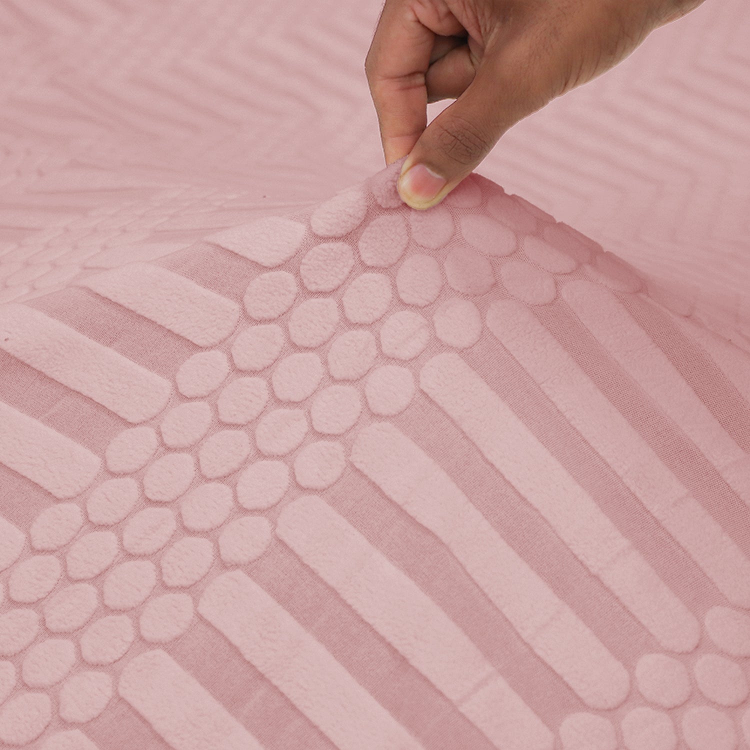 Jacquard Chair Covers (Pastel Dotted Stripe Pattern)