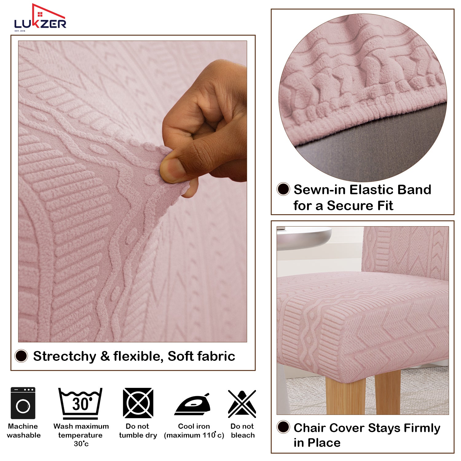 Jacquard Chair Covers (Pastel Zigzag Pattern)