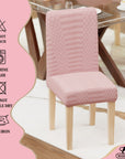 Jacquard Chair Covers (Pastel Dotted Stripe Pattern)