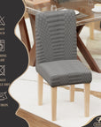 Jacquard Chair Covers (Pastel Dotted Stripe Pattern)