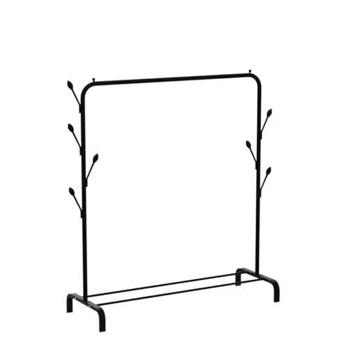 Lukzer Metal Garment Stand with Bottom Shelf – Sturdy Clothing Rack (Model: MGS-001, Gold/Black/White)