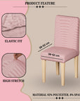Jacquard Chair Covers (Pastel Dotted Stripe Pattern)