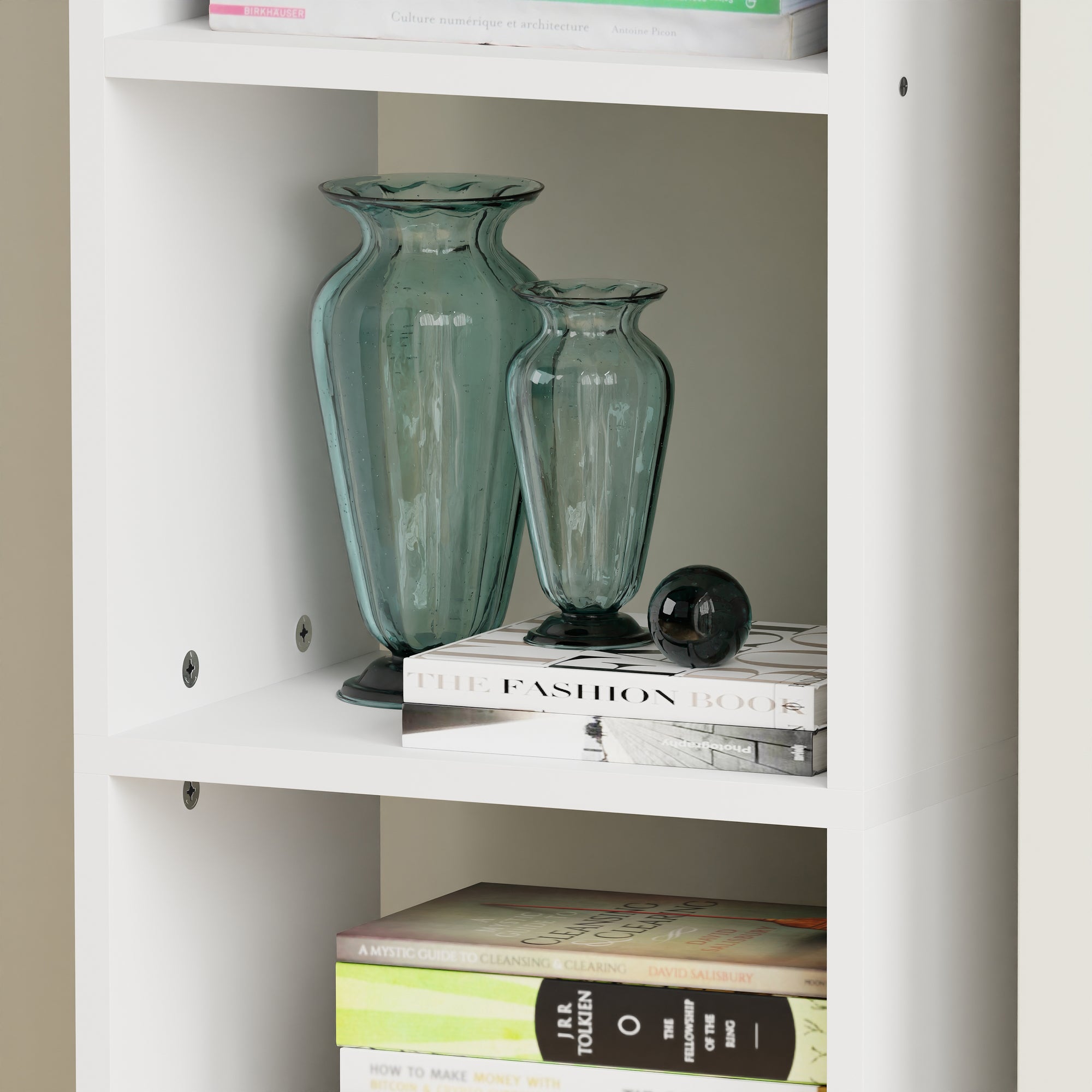 Lukzer 6-Layer Open Bookshelf &amp; Display Rack – Engineered Wood, White, Wenge, Oak, Brown, Light Oak, Lava, Mist, Charcoal, Ember (MR-005)