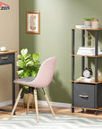 Lukzer Multipurpose Storage Rack – Metal Frame with Fabric Drawers (White/Oak Brown/Wenge, Model: MR-024)